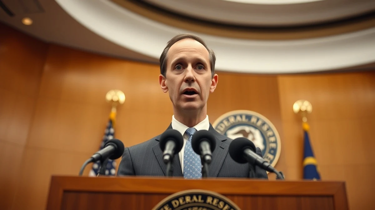 Chicago Federal Reserve President Austan Goolsbee speaking at a press conference about the labor market and monetary policy.