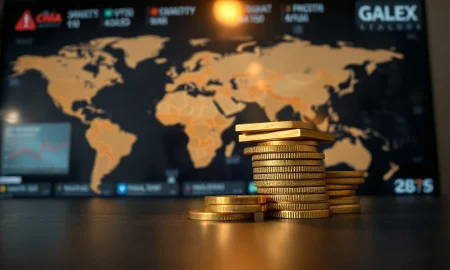 Gold bars and coins on a dark surface, symbolizing safe-haven demand amid geopolitical tensions