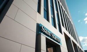 Goldman Sachs headquarters building exterior in daylight, symbolizing financial leadership in SpaceX IPO