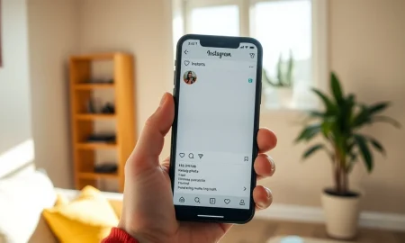 Instagram Instants feature displayed on a smartphone in a sunlit room