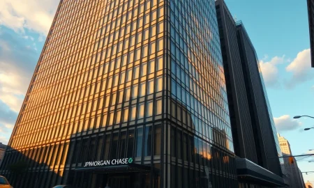 JPMorgan Chase headquarters in New York City during golden hour