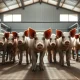 Lean hogs in a modern barn setting, representing livestock commodity markets.