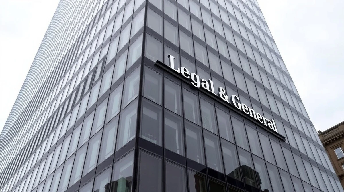 Exterior of Legal & General headquarters in London under overcast sky