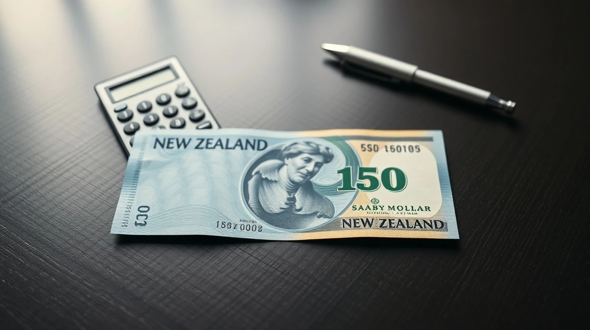 New Zealand Dollar and US Dollar banknotes on a desk, representing forex market reaction to US CPI data.