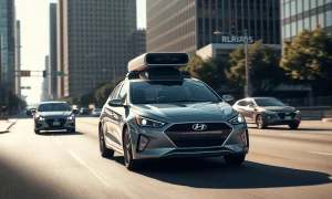 Avride autonomous Hyundai Ioniq 5 robotaxi on a city street during NHTSA investigation