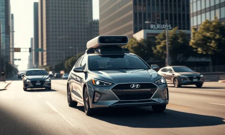 Avride autonomous Hyundai Ioniq 5 robotaxi on a city street during NHTSA investigation