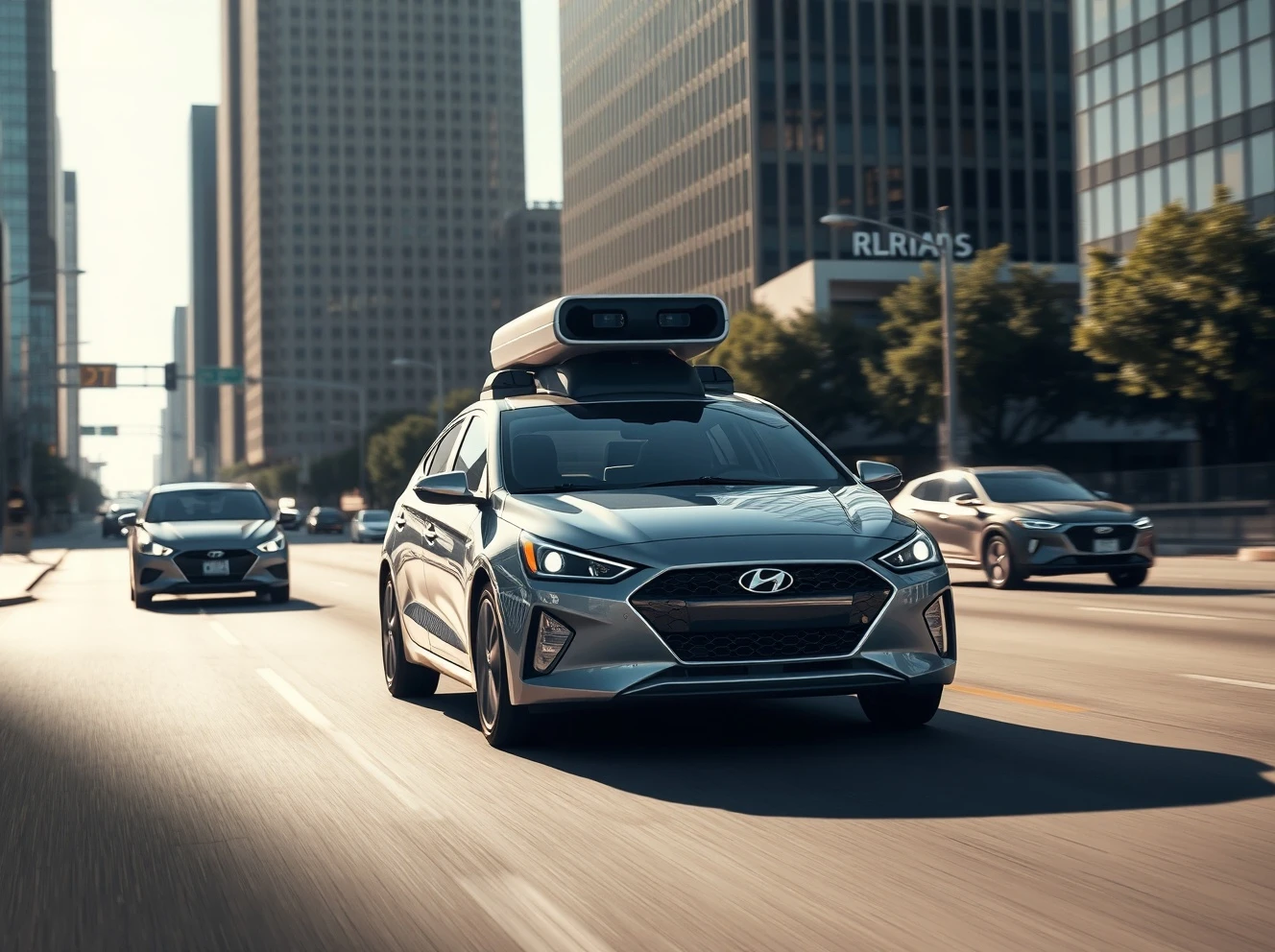 Avride autonomous Hyundai Ioniq 5 robotaxi on a city street during NHTSA investigation