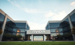 Nvidia headquarters in Santa Clara, California, on a clear morning