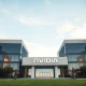 Nvidia headquarters in Santa Clara, California, on a clear morning