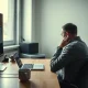 Laid-off Oracle worker at home desk seeing deactivated VPN account after mass layoffs