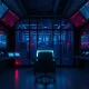 Empty control room of a water treatment facility with alert screens indicating a cyber intrusion