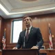 Manhattan US Attorney Jay Clayton speaking at a press conference about private credit regulation
