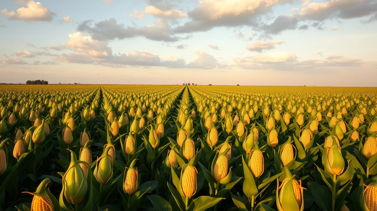 Soybean field under cloudy sky, representing agricultural commodity markets.