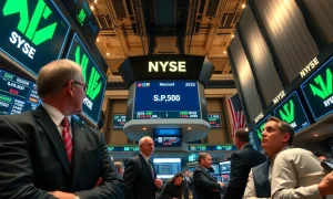 Traders on NYSE floor as S&P 500 hits record high on May 1, 2026