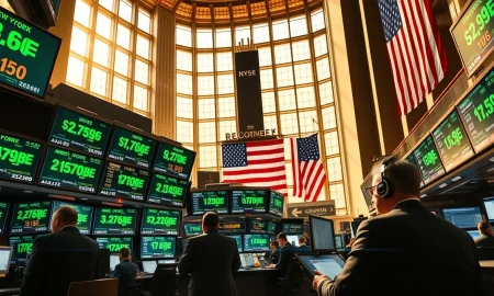 Traders on NYSE floor as S&P 500 and Nasdaq 100 hit record highs on May 2, 2026