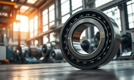 Industrial bearings in a modern manufacturing facility representing Timken Co.