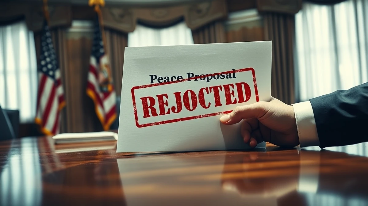 Document stamped rejected on a desk with American flag in background