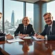 UK and Australian officials in a meeting discussing pension fund investments in London office