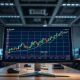 Trading screen showing USD/CAD chart with upward trend after Canadian jobs data miss