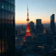 Tokyo skyline at dusk, representing Japan's financial market and potential acquisition target.