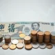 Taiwan dollar banknotes and coins on a surface, representing forex market analysis.