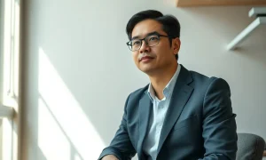 Chi-Hua Chien, co-founder of Goodwater Capital, in a professional office setting