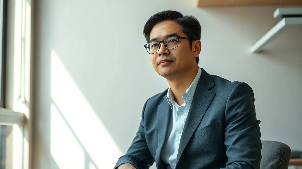 Chi-Hua Chien, co-founder of Goodwater Capital, in a professional office setting