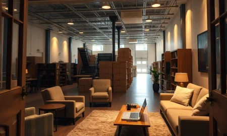 Interior of a fully furnished house inside the FBI's Kinetic Cyber Range training facility in Huntsville, Alabama.