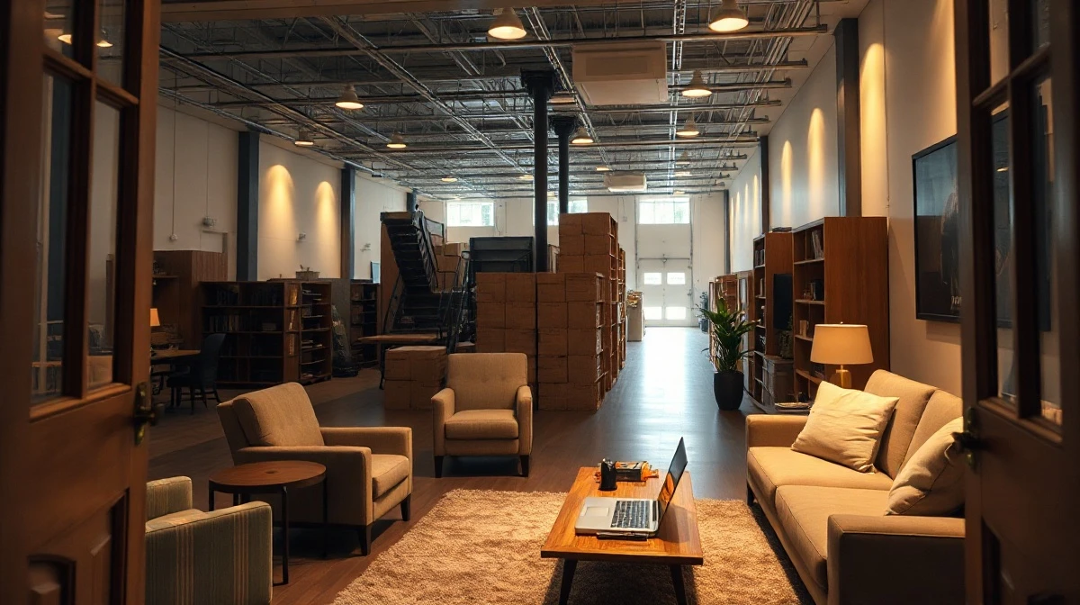 Interior of a fully furnished house inside the FBI's Kinetic Cyber Range training facility in Huntsville, Alabama.