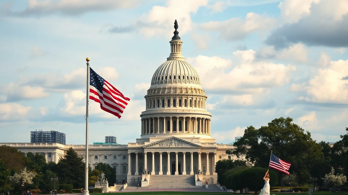 US Capitol building on a cloudy day, symbolizing legislative uncertainty for the CLARITY Act.