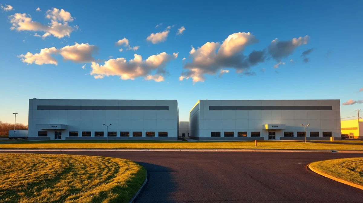 Exterior of General Motors' new Battery Cell Development Center at the Warren Tech Center in Michigan.