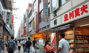 Shoppers on a Tokyo street with visible price signs, representing Japanese consumer inflation.