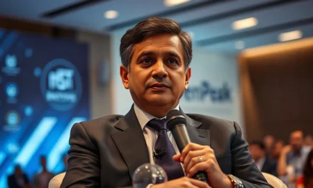 Dilip Asbe, MD and CEO of NPCI, interviewed at Mumbai Tech Week 2026 discussing AI in UPI payments.