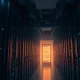 A glowing server rack in a dim data center, symbolizing rising AI infrastructure costs.