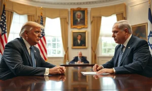 President Trump and Israeli PM Netanyahu in diplomatic meeting at White House