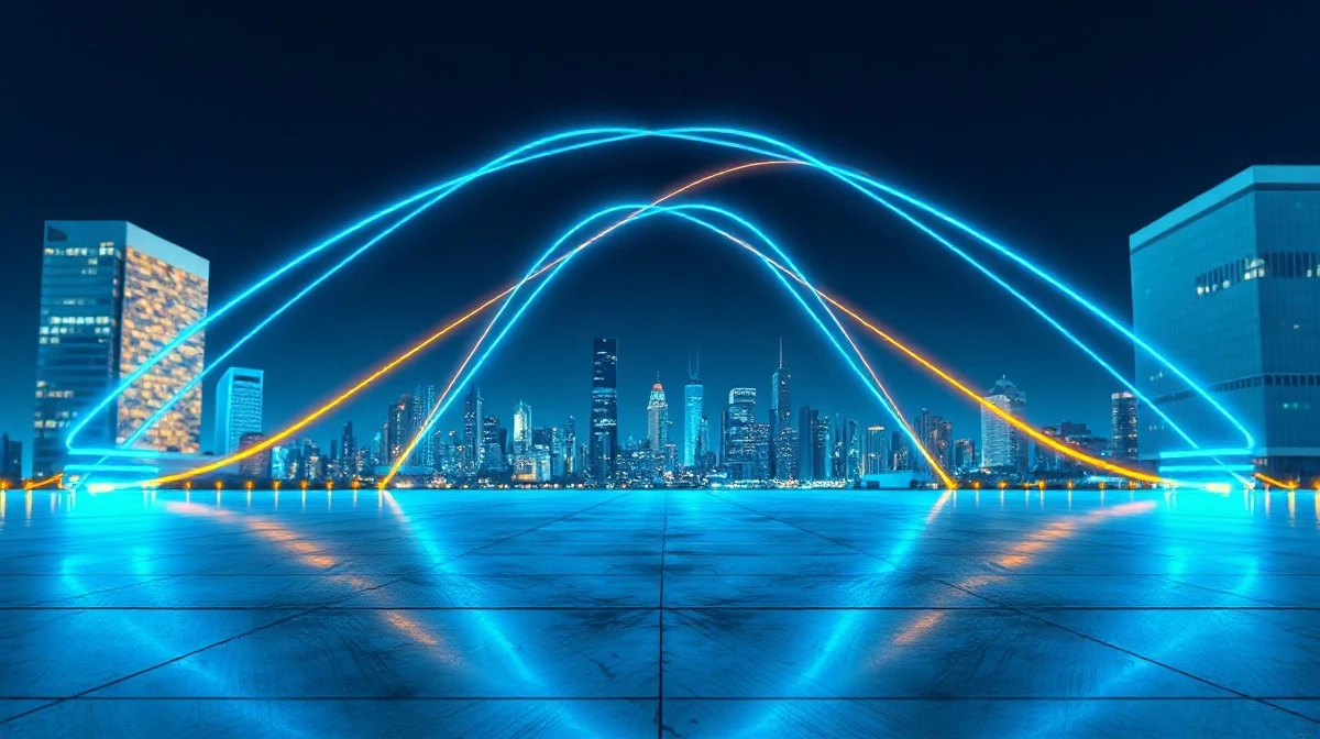 Digital bridge representing Wormhole protocol connecting Ripple RLUSD stablecoin across blockchains