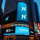 Nasdaq MarketSite building in Times Square with Bending Spoons branding on the digital billboard during IPO day