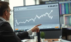 Financial analyst reviewing a chart showing record high equity allocations and sustained Dollar exposure.