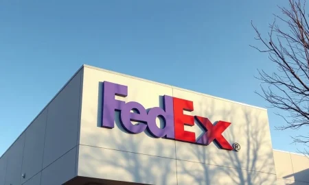 Exterior of a FedEx facility with company logo, representing the EEOC lawsuit over disability discrimination.