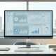 Ellis AI platform dashboard on a monitor in a modern office, representing AI-powered private credit management.