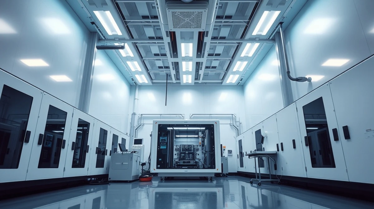 Interior of a semiconductor fabrication facility in Arizona, representing TSMC's advanced chip manufacturing.