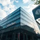 Julius Baer headquarters building in Zurich on a clear morning