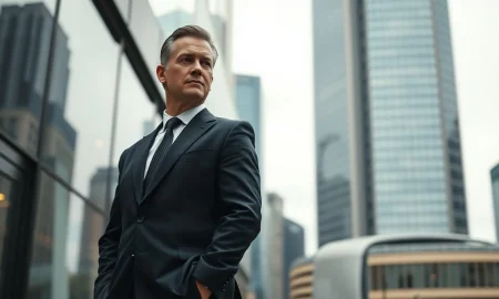 Michael Platt, billionaire hedge fund manager of BlueCrest Capital Management, standing outside a London office building.