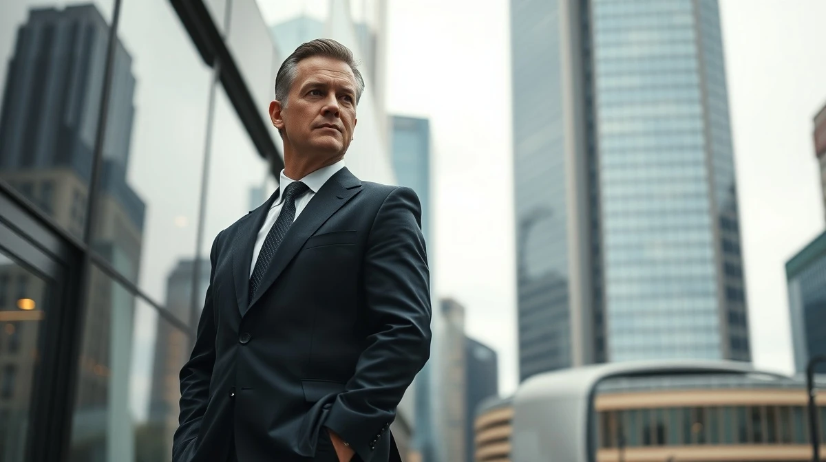 Michael Platt, billionaire hedge fund manager of BlueCrest Capital Management, standing outside a London office building.
