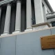 Exterior of a New York government building, the setting for the state's lawsuit against Kalshi.