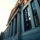 SEC headquarters building with digital blockchain network overlay on a sunny day