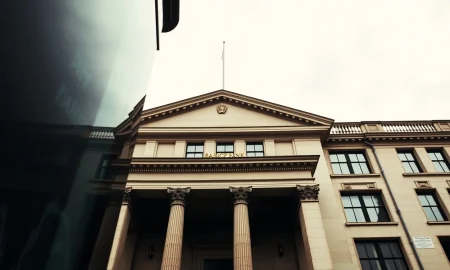 Bank of England building exterior on a cloudy day