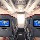 American Airlines narrowbody cabin interior with new 4K seatback entertainment screens