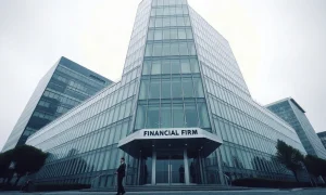 Apollo Global Management headquarters building under overcast sky, symbolizing the confirmed data breach.