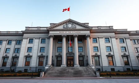 Bank of Canada building in Ottawa on a clear day